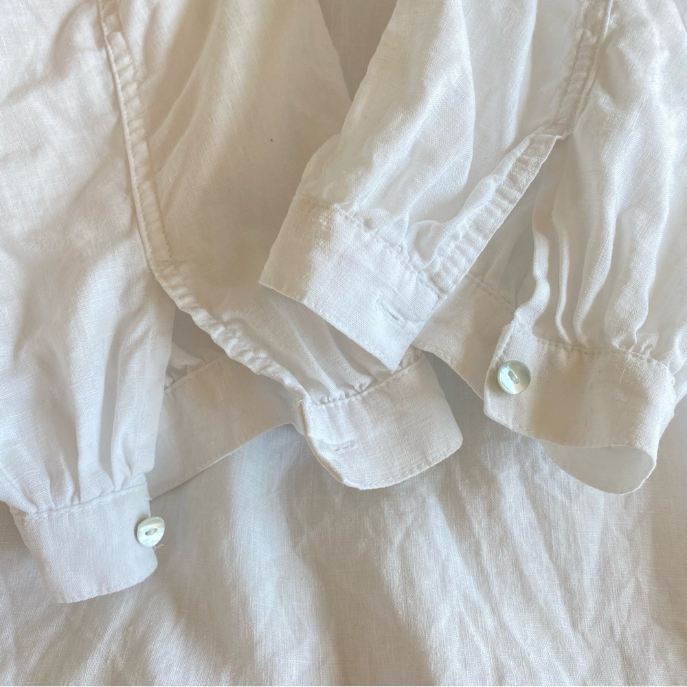 Tommy Bahama Linen Blouse in White | Sz S - Picture 6 of 10